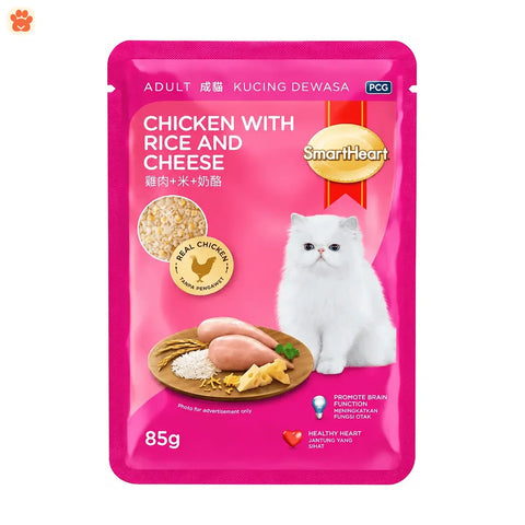 Smartheart Pouch Chicken With Rice & Cheese Cat Food 85g