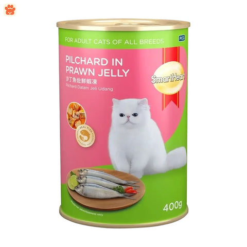 Smart Heart PIlchard In Prawn Jelly Cat Food 400g