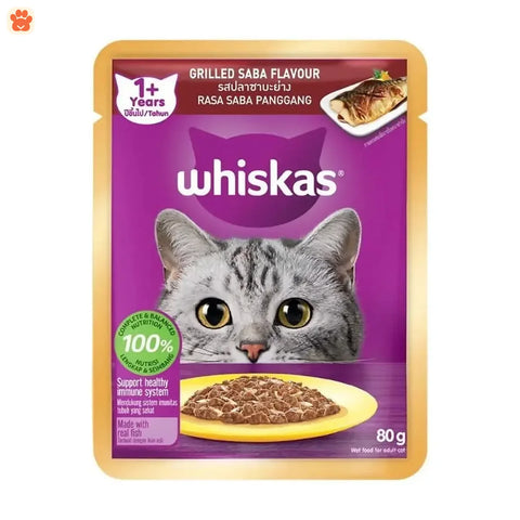Whiskas Cat Food Adult Grilled Saba 80g