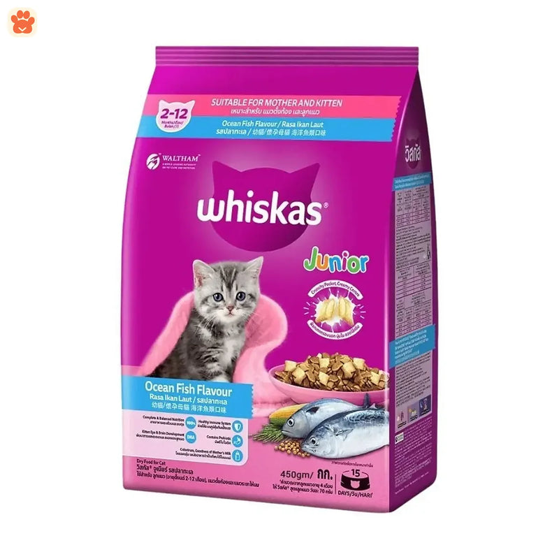 Whiskas Cat Food Junior Ocean Fish 450g