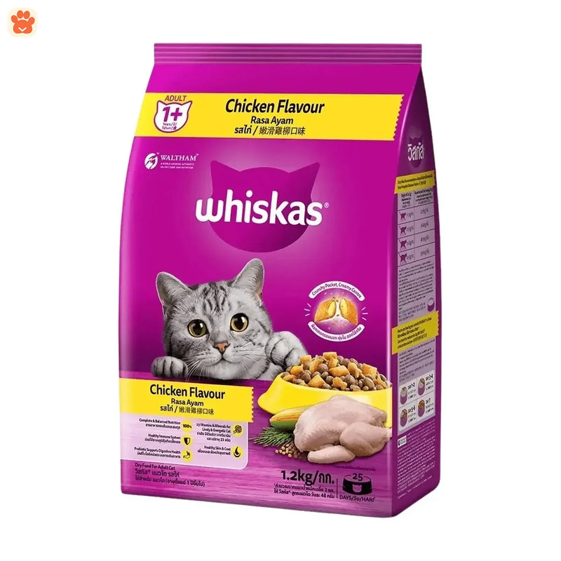 Whiskas Adult 1 Year Chicken Flavour 1.2Kg