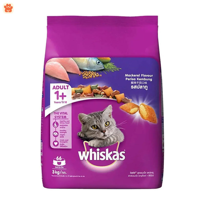 Whiskas Mackerel Flavour Cat Food 3kg
