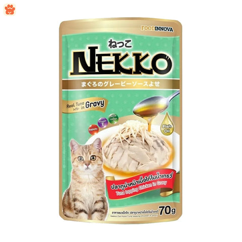 Nekko Cat Food Tuna Topping Chicken In Gravy 70g