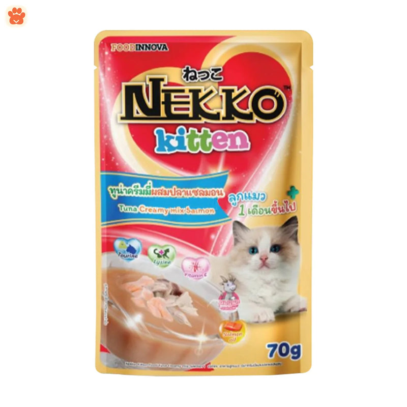 Nekko Kitten Tuna Creamy Mix Salmon 70gm