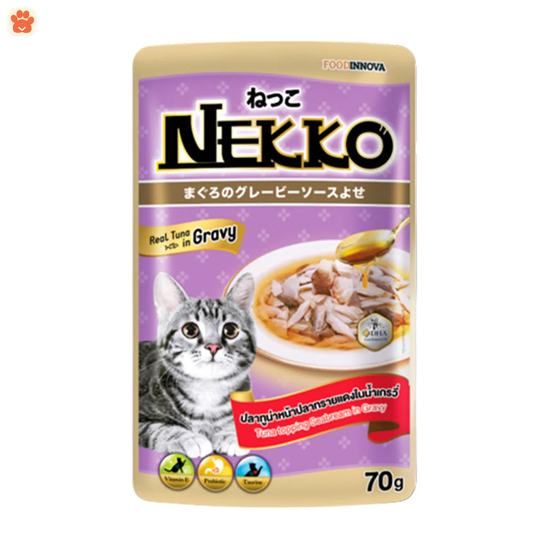 Nekko Tuna Topping Sea Bream In Gravy 70gm