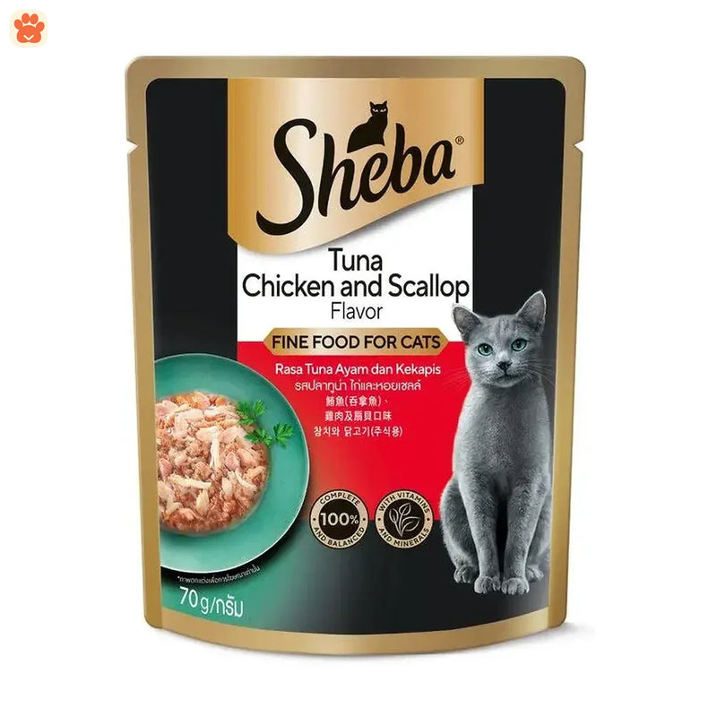 Sheba Pouch Tuna Chicken with Scallop 70gm