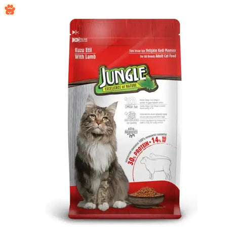 Jungle Adult Dry Cat Food Lamb 500gm