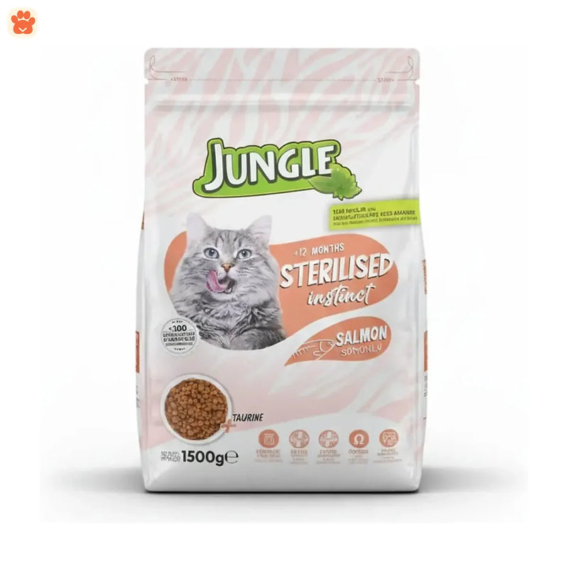 Jungle Adult Dry Cat Food Sterlised Salmon 1.5kg