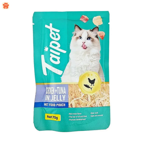Taipet Cat Food Pouch Chicken Tuna In Jelly 70gm