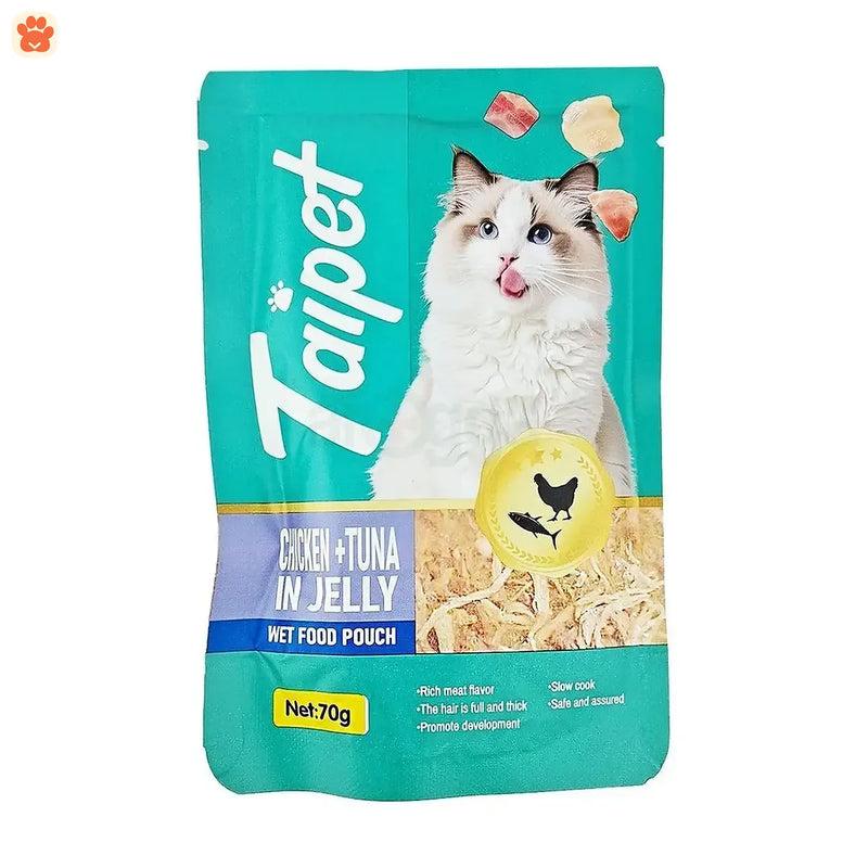 Taipet Cat Food Pouch Chicken Tuna In Jelly 70gm