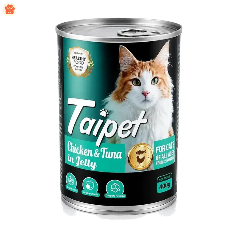 Taipet Cat Food Can Chicken Tuna In Jelly 400gm