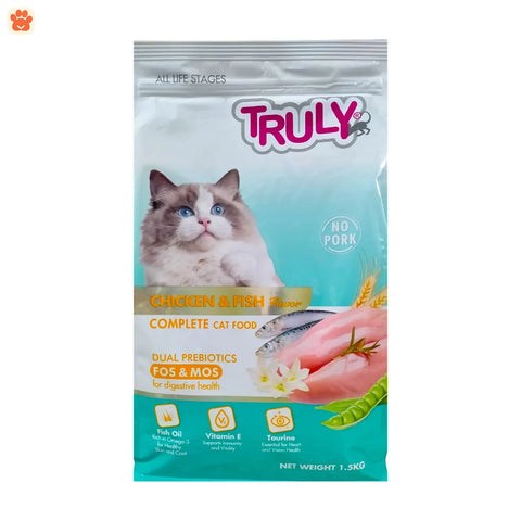 Truly All Life Stage Dry Cat Food Chicken & Fish 500gm