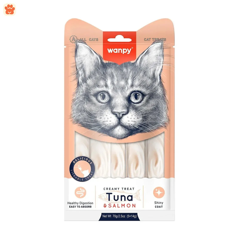 Wanpy Creamy Cat Treat Tuna & Salmon 70gm