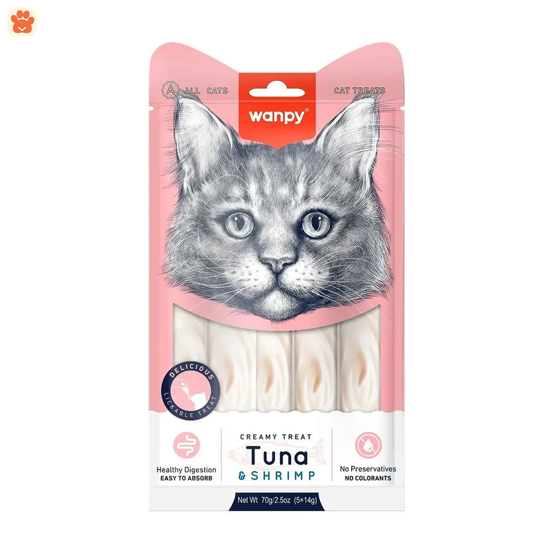 Wanpy Creamy Cat Treat Tuna & Shrimp 70gm