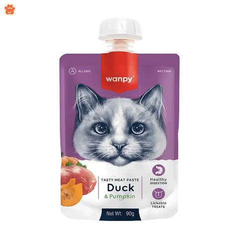 Wanpy Tasty Meat Paste Pouch Duck Pumpkin 90gm