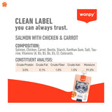 Wanpy Tasty Meat Paste Pouch Salmon Chicken Carrot 90gm — recipe composition and analysis
