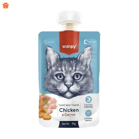 Wanpy Tasty Meat Paste Pouch Chicken Carrot 90gm