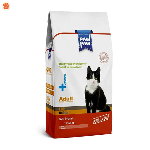 Paw Paw Adult Dry Cat Food With Fish 500gm